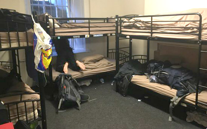 A typical dorm room at Clyde Hostel